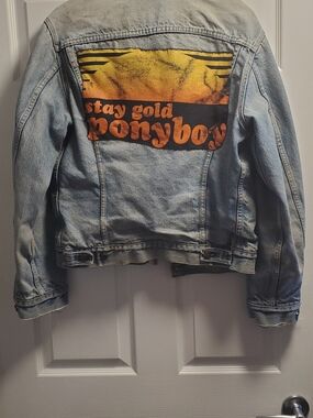 Stay Gold Ponyboy Graphic Light Wash Denim Jacket